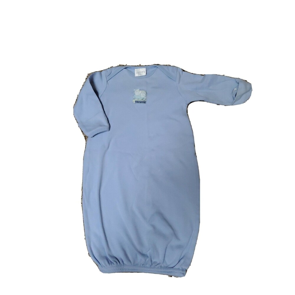 Boy's 0-3 month blue layette optional cover for hands